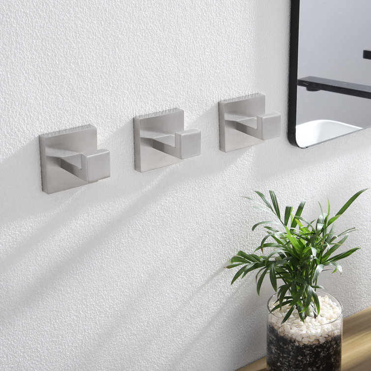 Brushed Nickel Robe Hook, Wall Mounted Towel Hook - Zinc Alloy, Bathroom & Bedroom Decor